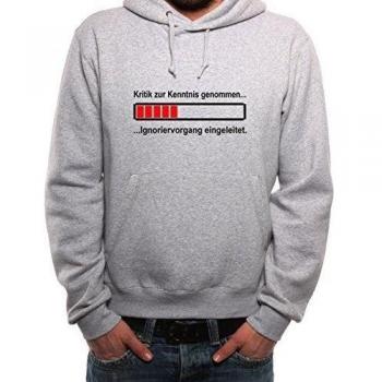Mister Merchandise Hoodie para Hombre Kritik zur Kenntnis genommen. Ignoriervorgang eingeleitet - Sudadera con Capucha S-XXL - Muchos Colores