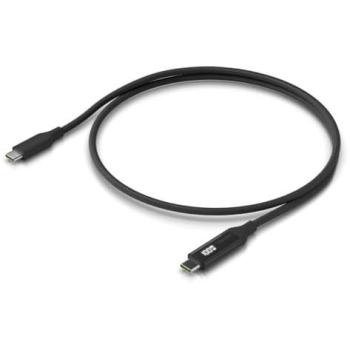 Cable USB-C trenzado Ubiquiti de 1 m, 100 W, carga rápida y transferencia de datos hasta 480 Mbps, negro