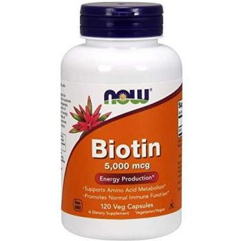 Now Foods Biotin 5000 mcg - 120 Vegan Capsules