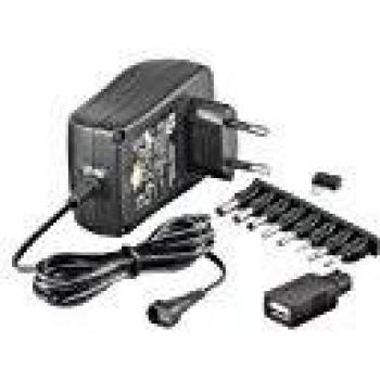 Fuente de Alimentación Universal Microconnect PETRAVEL30 18W Negro