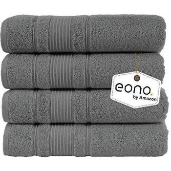 Eono by Amazon, Juego de 4 Piezas de Toallas de baño