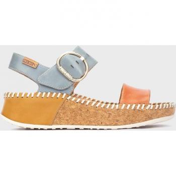 Sandalias de cuña de piel MARINA W1C con detalle de hebilla decorativa