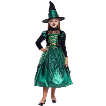 Disfraz de Bruja Magic Verde para niña
