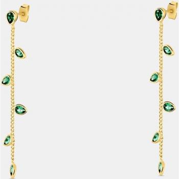 Pendientes largos Agatha circonitas verdes / dorado - 2380430-658-TU