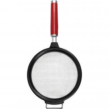 Colador KitchenAid de Acero Inoxidable, Negro y Rojo