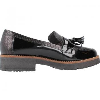 Mocasín Borlas PITILLOS Mujer Negro 5377