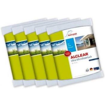 ALCLEAR 950001 Paño de microfibra para ventanas,set de 5,paño de microfibra para cristales,del hogar y de las ventanas,sin necesidad de utilizar un paño para secar ni limpiacristales,40 x 45 cm
