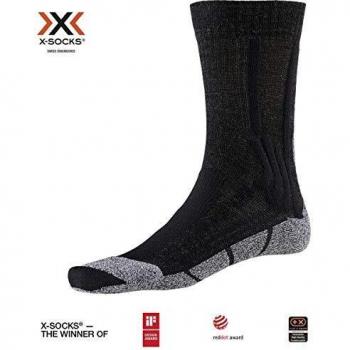 X-Socks Trek Silver Women Socks, Mujer, Opal Black/Dolomite Grey Melange, 37-38
