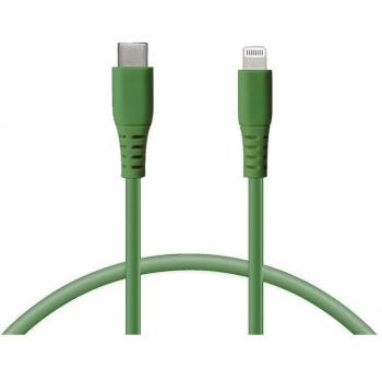 Ksix Cable Carga Ultra Rápida Lightning A USB-C 65 W 1m Verde