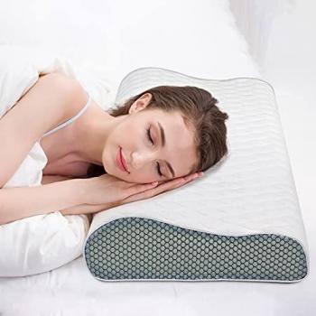 Almohada Fityou, Espuma de Memoria Ajustable en Altura 60 x 35 cm, Almohada ortopédica de Soporte Cervical, Almohada para Dormir con Cremallera para Personas Que Duermen de Lado, Funda de Almohada