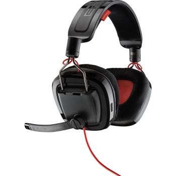 Plantronics 201270-05 - Auriculares con micrófono, color negro y rojo