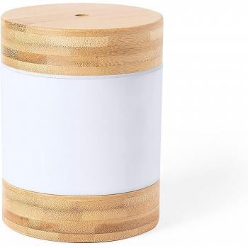 Humidificador de Bambú con Luces LED y 250 ml - 2 Modos de Luz (Fijo e Intermitente) - Conexión USB