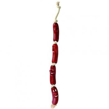 Trixie Dog Toy Plush Sausages on a Rope