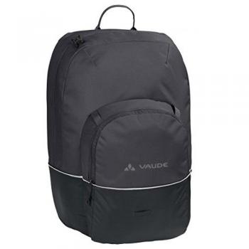 VAUDE Cycle 22, Gepäckträgertasche el ciclismo, 2 en 1 Officetasche como mochila portátil, unisex, Cycle 28, negro