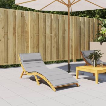 Grey Oxford Fabric Sun Lounger Cushion 180x60x3 cm