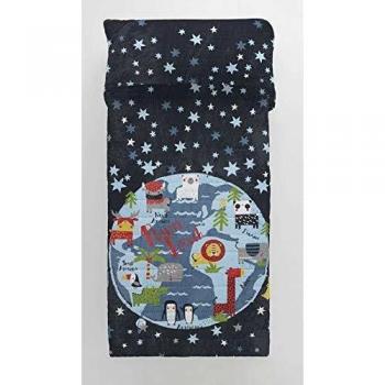 COOL KIDS Colcha Bouti Reversible Planet Earth Cama 105 cm