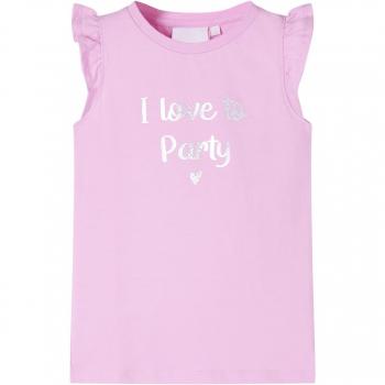 Camiseta infantil de manga volante color lila 92