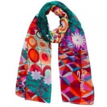 Desigual Annelise - Pashmina para mujer, talla única, color escarlata