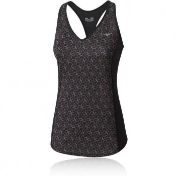 Mizuno Kemari Camiseta sin Mangas, Mujer, Negro, S