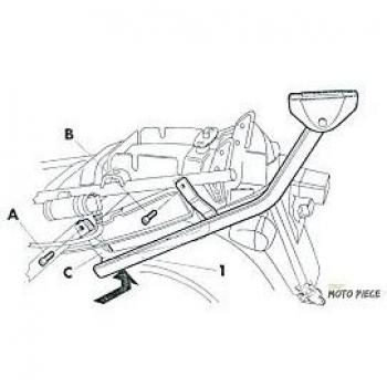 SHAD S0G78T Soporte de Baúl para Suzuki Gsx 750 F, Negro