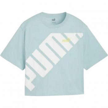 Camiseta Puma Power Cropped Turquesa para Mujer