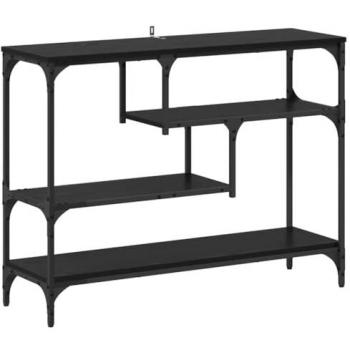 Mesa Consola Roble Negro 100 x 30 x 75 cm Madera de Ingeniería