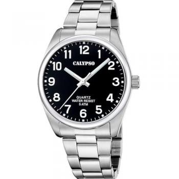Reloj Calypso Basic K5862/4 Negro Hombre, Caja de Acero Inoxidable 316L Plateado