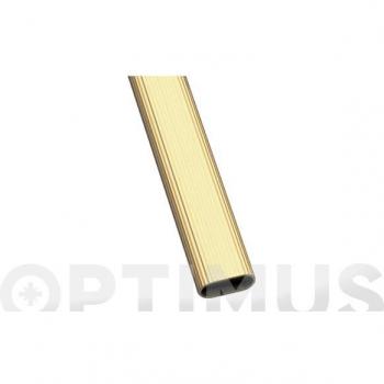 Tubo Armario Ovalado de Aluminio Modelo 1, dimensiones 30 x 15 x 1,4 mm, longitud 2 m, color oro