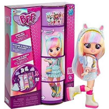 Cry Babies BFF Jenna Serie 1 Muñeca con Cabello de Colores