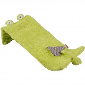 Minene 3302 - Hamaca de baño, 100% algodón, diseño de ranita con su juguete, color verde