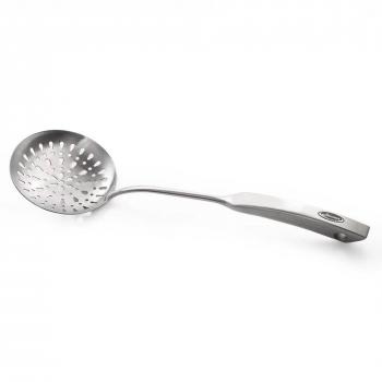 Newness Espumadera, 304 Acero Inoxidable, [Resistente] Cuchara ranurada vacío con Mango ergonómico, Agarre cómodo diseño colador cucharón para Cocina, 38 cm