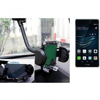 Soporte para coche universal para Huawei P9 Plus c/ ventana de la foto. El apego a disco, rejilla de ventilación o el salpicadero. Sostenedor del montaje del parabrisas de automóviles Aire montaje de la salida salpicadero sistema de soporte del disco de