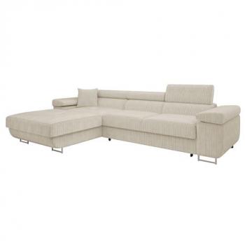Sofá rinconero Comfivo S102 con función de descanso y caja de ropa de cama, 280x170x70cm