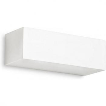 Aplique de pared Ges, yeso blanco, 22 cm, 1 luz E14