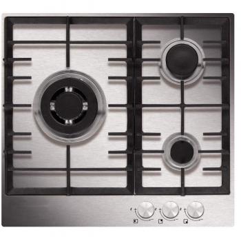 Placa de Gas AIRLUX AT635HIX 60cm 3 Fuegos Acero Inoxidable