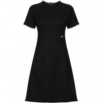 Dolce & Gabbana Women's Tweed Mini Dress in Black | Size 40 | F6ARVTHUMUAN0000