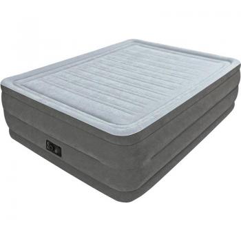 Colchón hinchable Dura-Beam Deluxe Comfort-Plush con bomba - Gris
