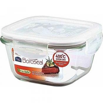 Lock & Lock Hermético Box 2059141 Boroseal II Plaza de Vidrio Transparente de 12 x 12 x 7 cm