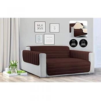 Funda cubre sofà “Trendy”, marròn/crema, 2 plazas