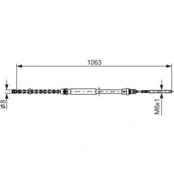 Cable de freno de mano BOSCH 1 987 477 568