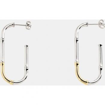 Pendientes Agatha Paris Bamboo Plata y Oro 2380448-879-TU