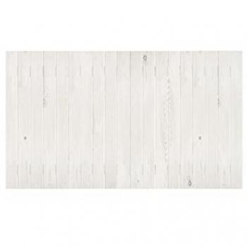 DECOWOOD - Cabecero de madera maciza Cairo en varios acabados y medidas, disponible en tono blanco de 200x80cm y 200x75cm, con lamas verticales, hecho a mano en España, modelo Cairo