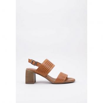 Sandra Fontán Lugano Sandalia De Tacón Mujer Camel