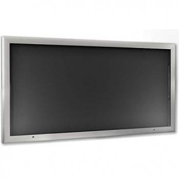 Vitrina para interiores y exteriores Kaiserkraft - Formato horizontal, tamaño grande 2000 x 1025 mm, apertura de puerta 90° hacia arriba, color de fondo gris antracita
