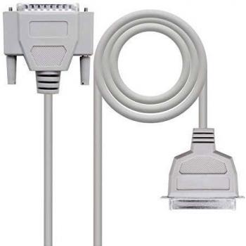 NanoCable 10.13.0103 - Cable paralelo de impresora, DB25/M-CN36/M, macho-macho, Beige, 3mts [España]