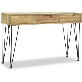 Mesa consola de teca maciza 120 x 35 x 76 cm