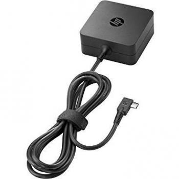 HP 45W USB Type-C AC Adapter - Adaptador de corriente USB tipo C de 45W para uso en interiores, color negro