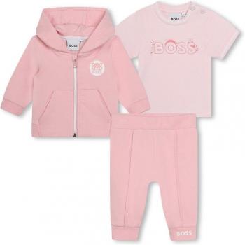 Conjunto de bebé niña de tres piezas BOSS Kidswear en color rosa