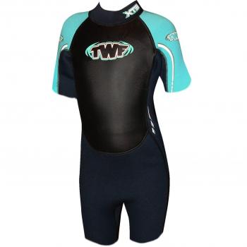 TWF Xt3 Kid 's K08 neopreno, Infantil, XT3 K08 Shortie, Charcoal/Lagoon