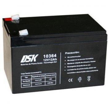 Batería de Plomo Ácido Gel DSK 12V 12Ah, Dimensiones 151x98x95mm, Color Negro